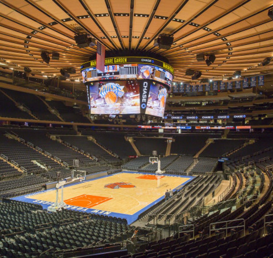 October 21, 2013: Overview of the completely transformed Madison Square Garden Arena bowl.